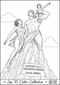 African Renaissance Monument | Dakar Senegal Coloring Page