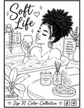 Soft Life: Focus, Grow, Prosper | Coloring Page